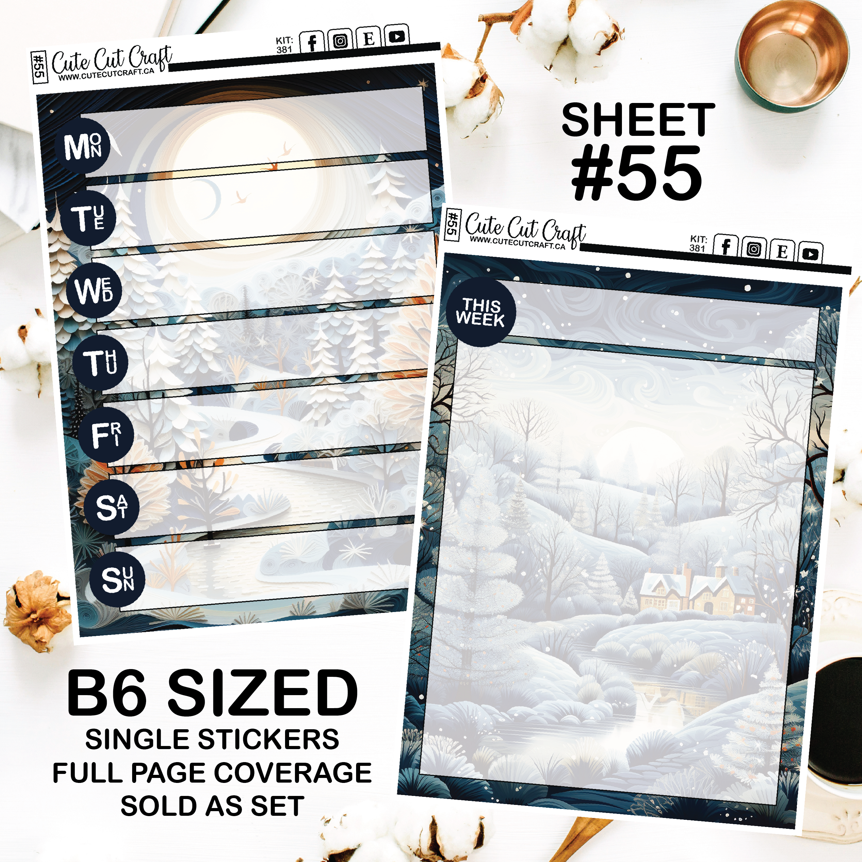 Winter Magic #383 || Journaling Sheets