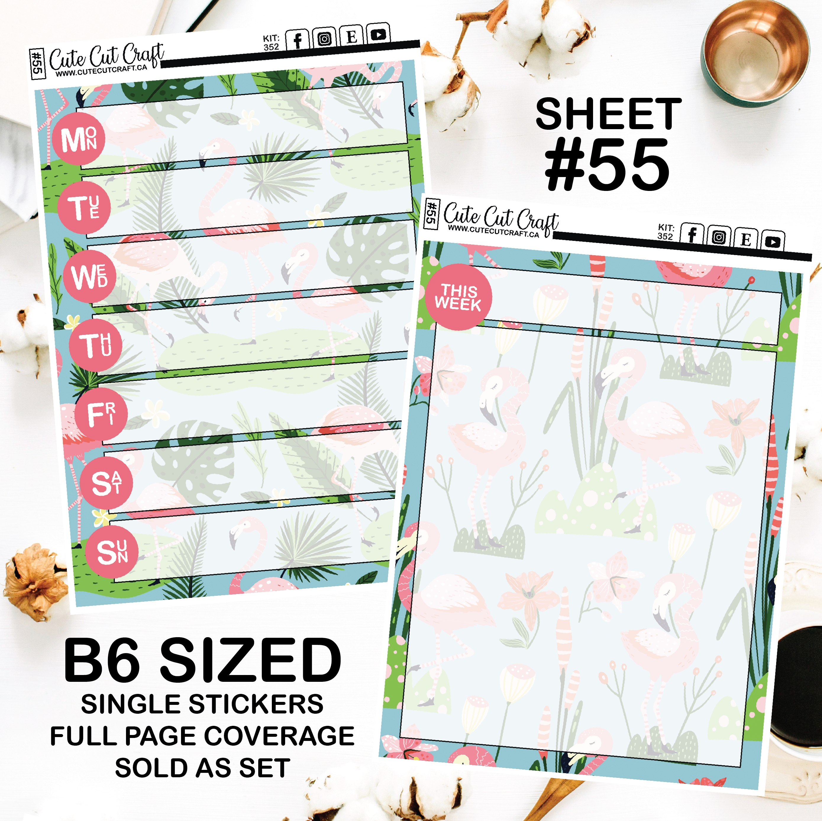 Flamingo Fling #352 || Journaling Sheets