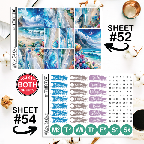 Wispy Waves #361 || Journaling Sheets