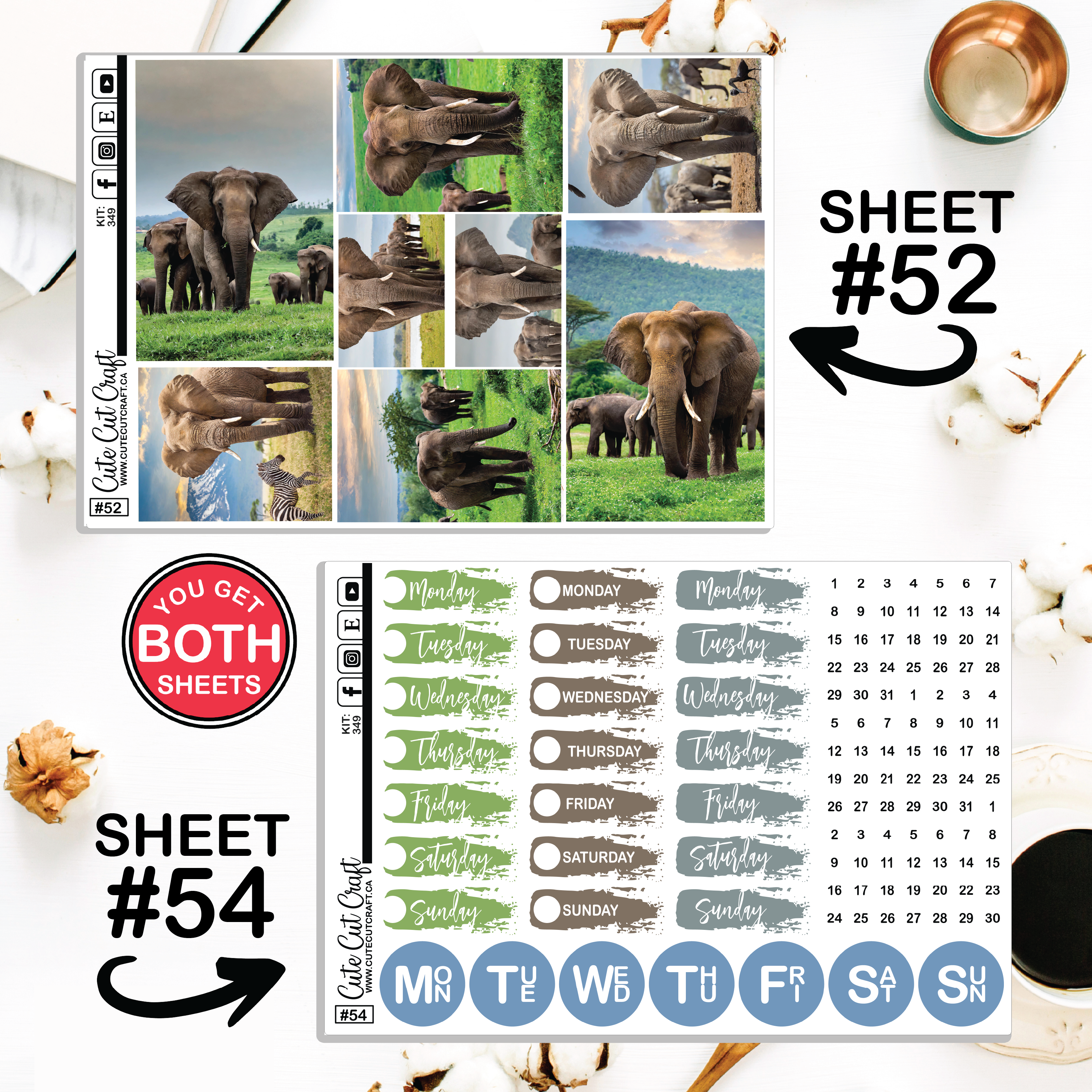 Elephant Expedition #349 || Journaling Sheets