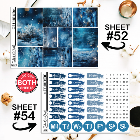 Blissful Blue #382 || Journaling Sheets