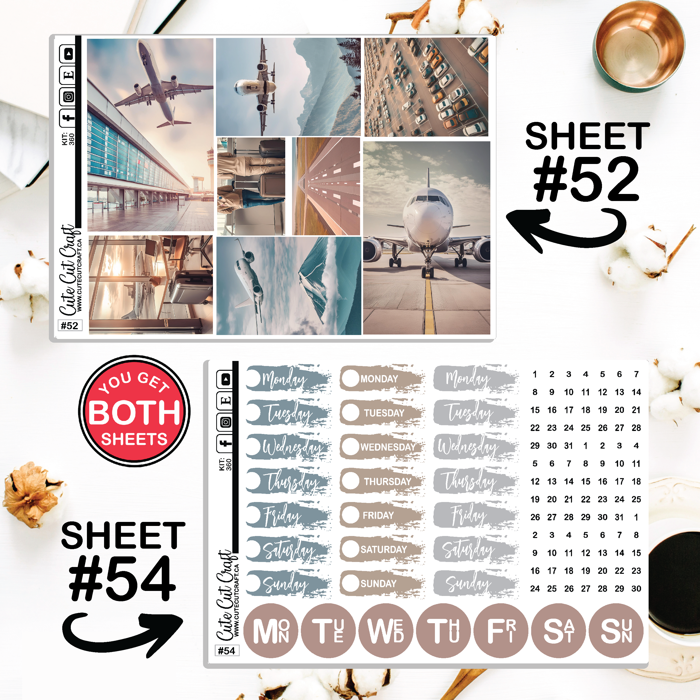 Jet Setter #360 || Journaling Sheets