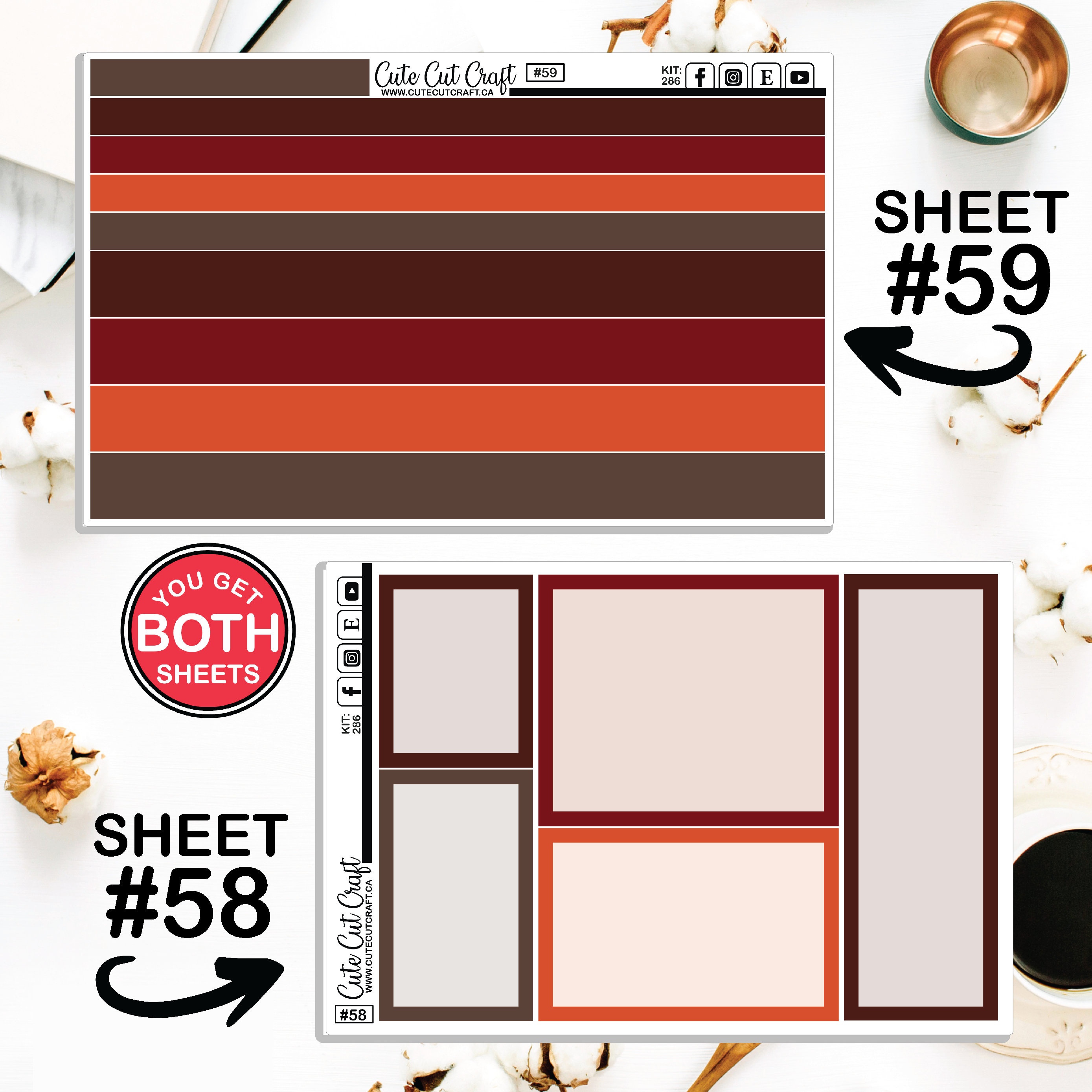 Red Fall # 286 || Journaling Sheets