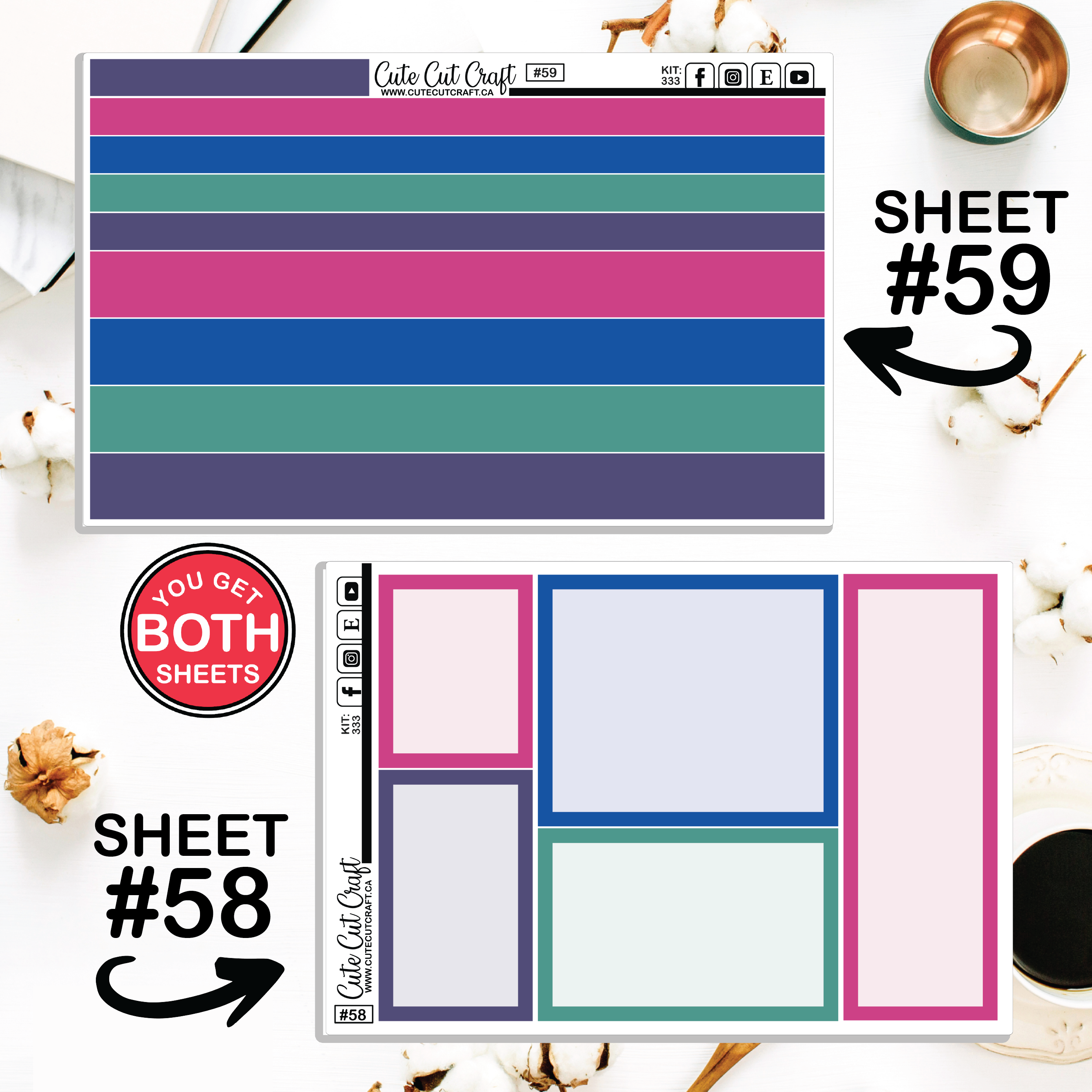 Cattafly #333 || Journaling Sheets