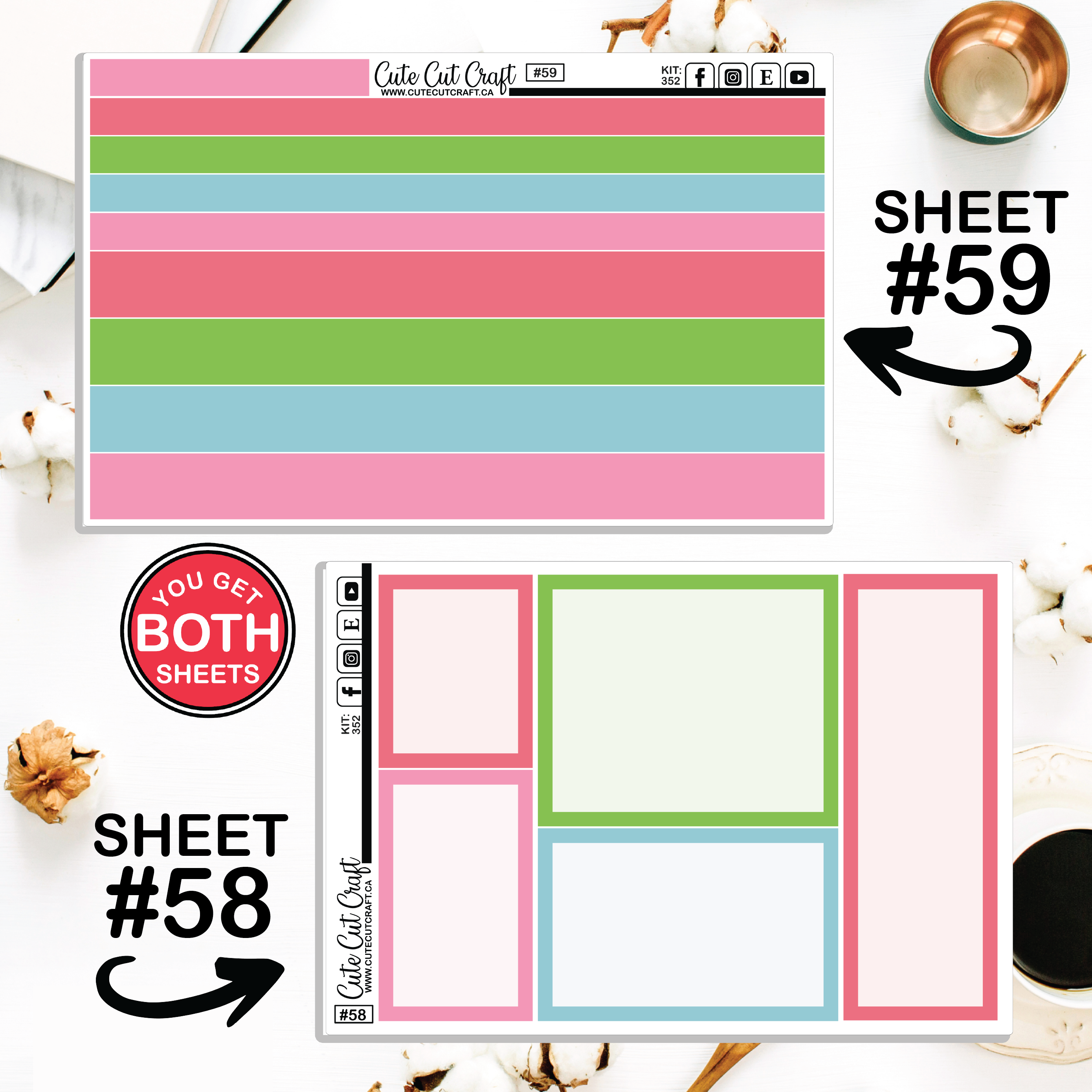 Flamingo Fling #352 || Journaling Sheets