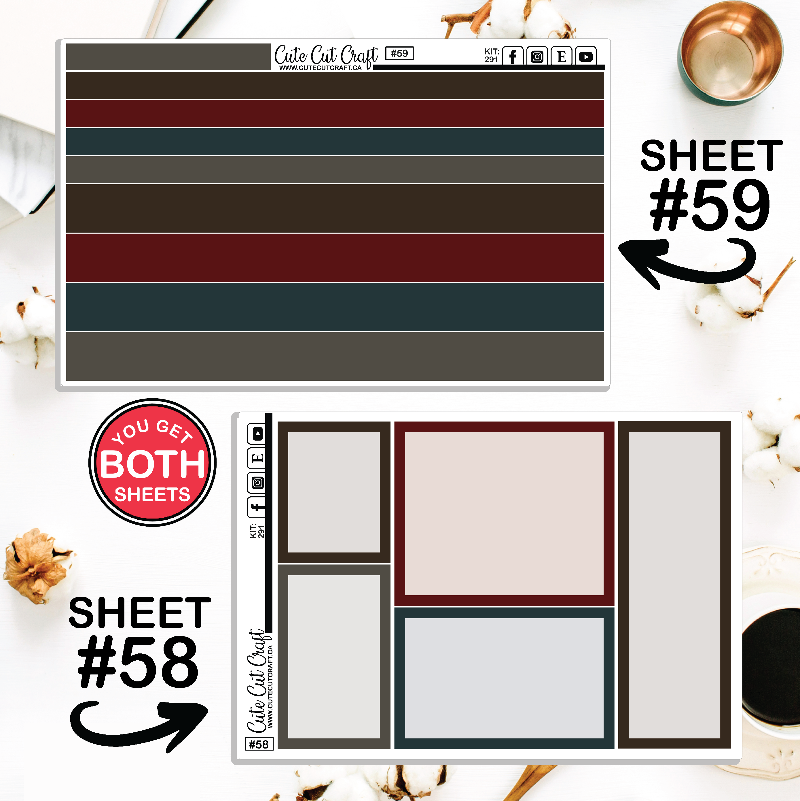 Raven #291 || Journaling Sheets