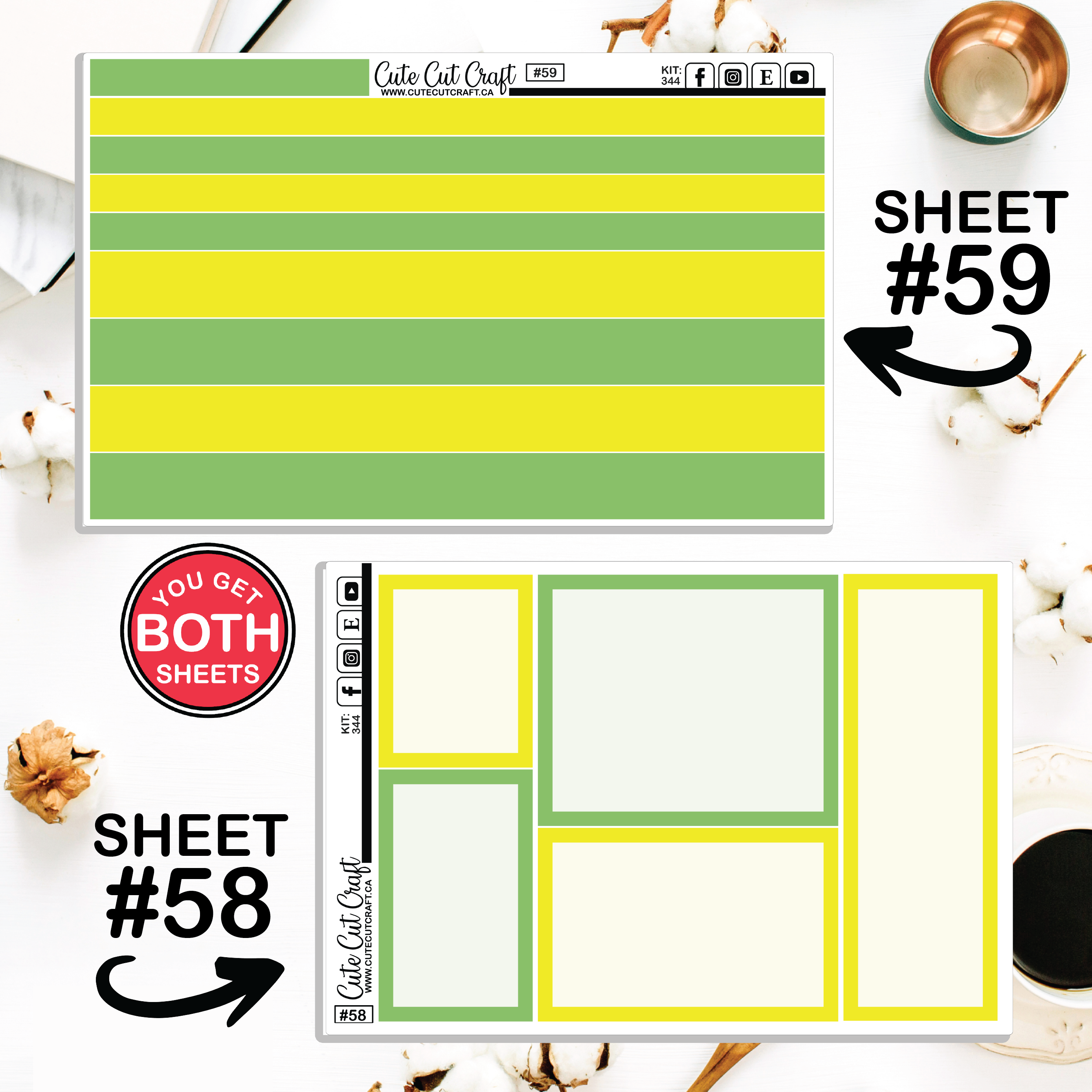 Lemon Drop #344 || Journaling Sheets