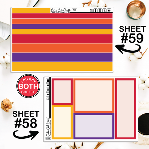 Sunset Pride #358 || Journaling Sheets