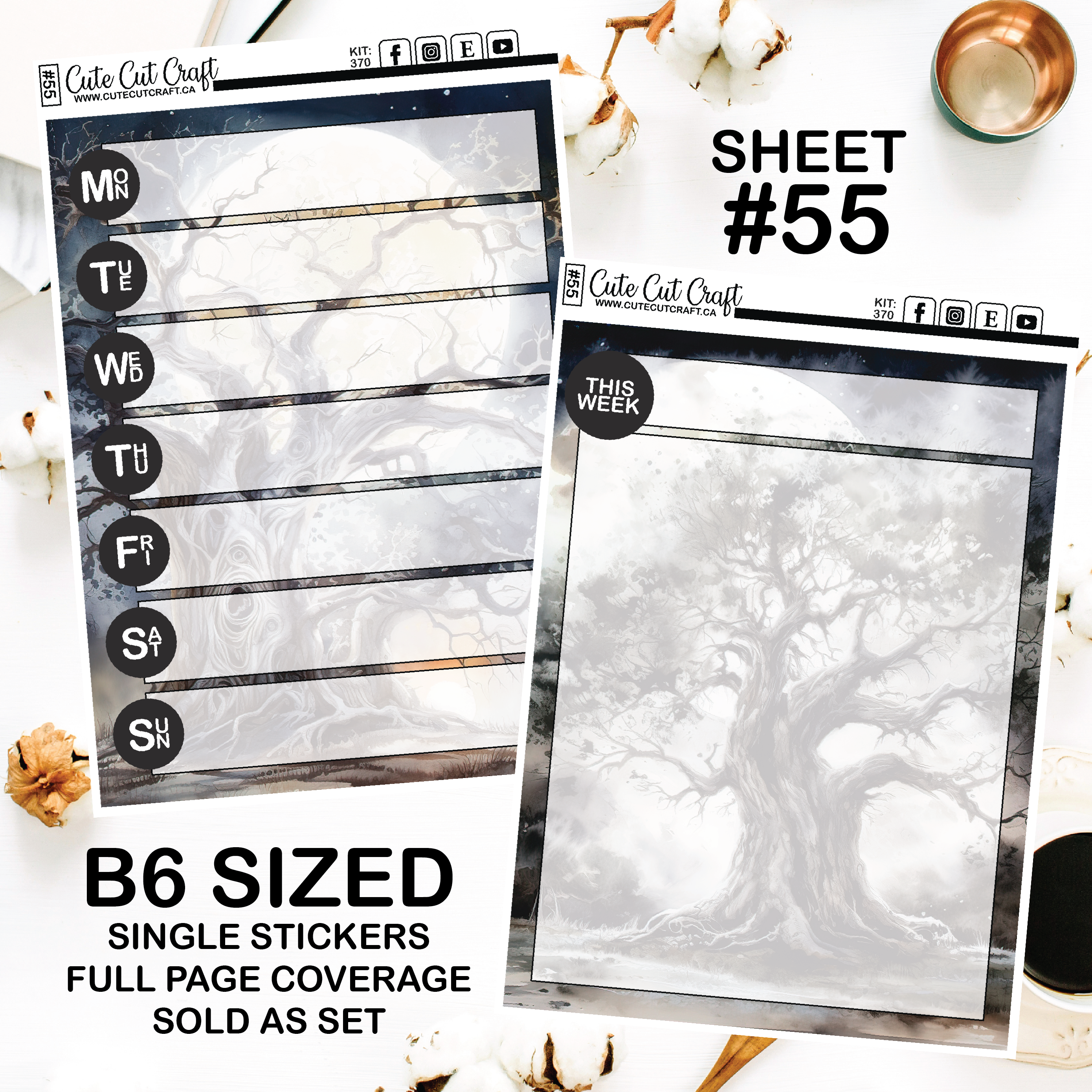 Mighty Moon #370 || Journaling Sheets