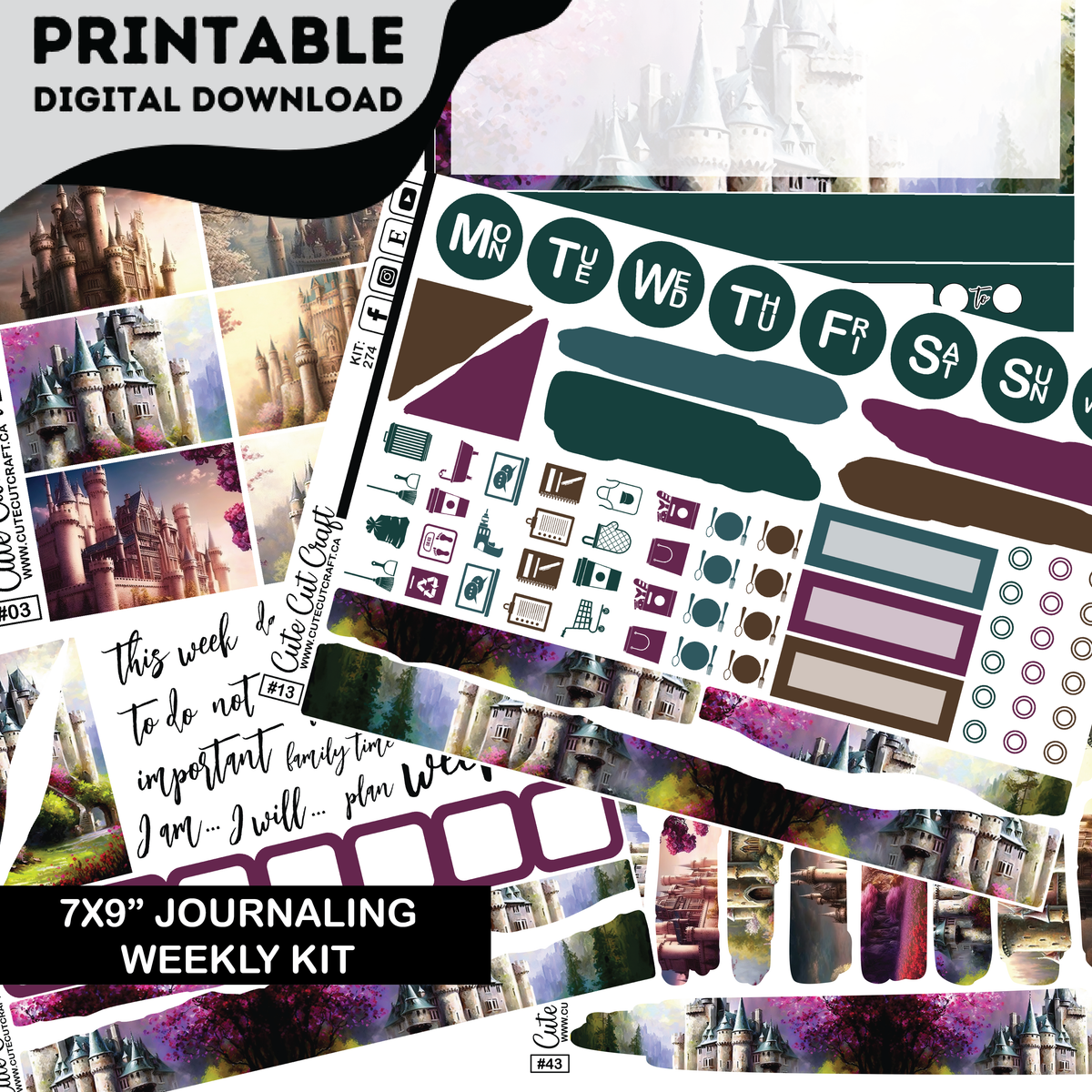 Dream Castle #274 || Journaling Kit [PRINTABLE]