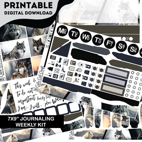 Winter Wolf #324 || Journaling Kit [PRINTABLE]