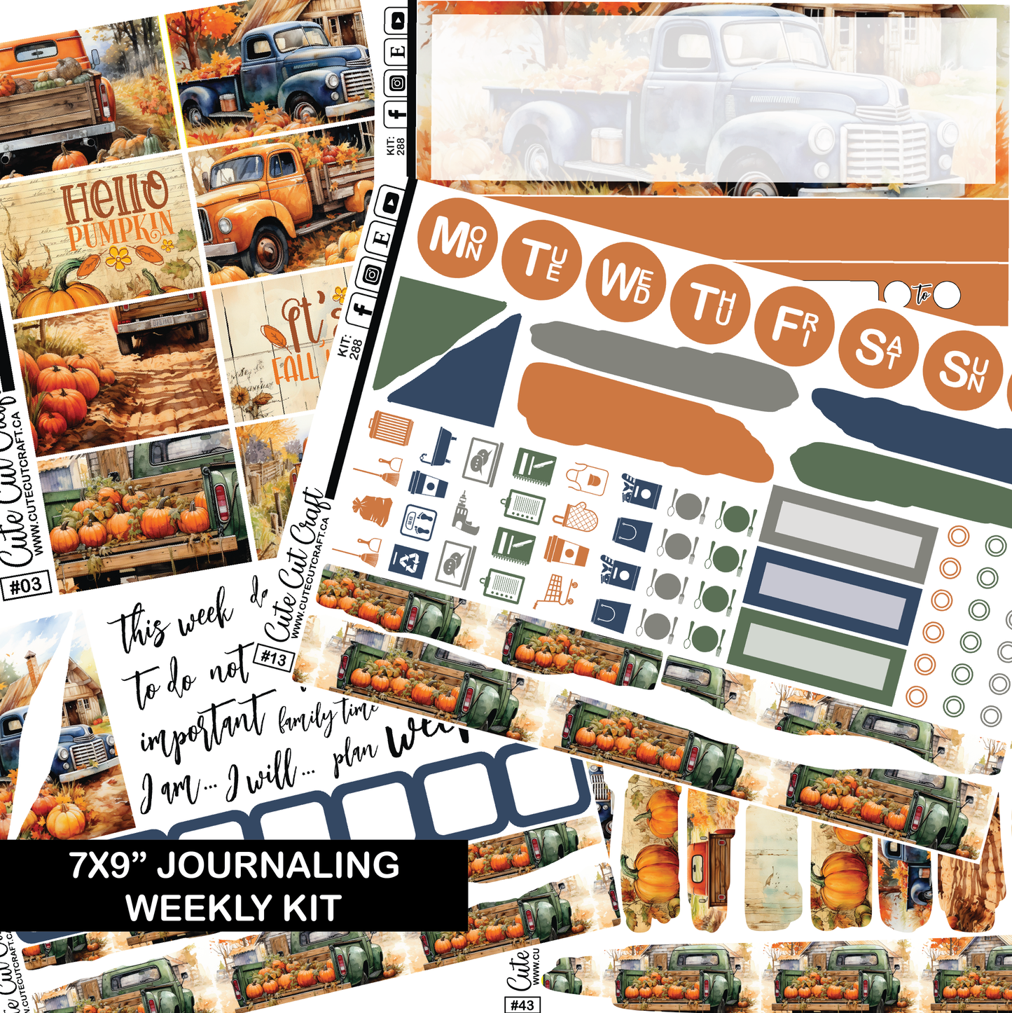 Pumpkin Truck #288 || Journaling Sheets