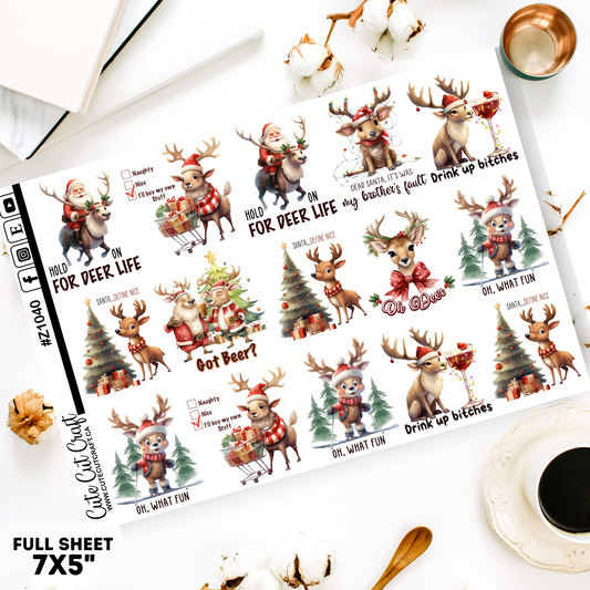 Reindeer Christmas || Quote Sheet