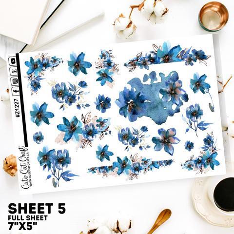 Blue Florals || Planner Paige