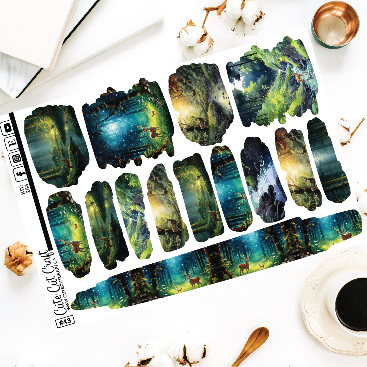 Into The Woods #283 || XL Brush Stroke Sheets