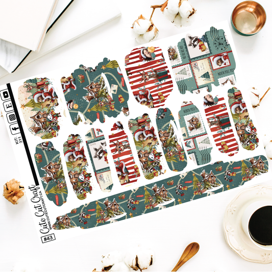 Christmas Forest #311 || XL Brush Stroke Sheets