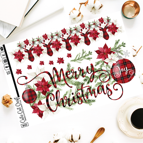 Christmas Joy #308 || XL Deco Sheet