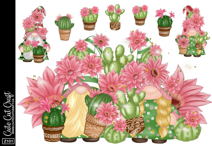 Cactus Gnome || Deco Sheet