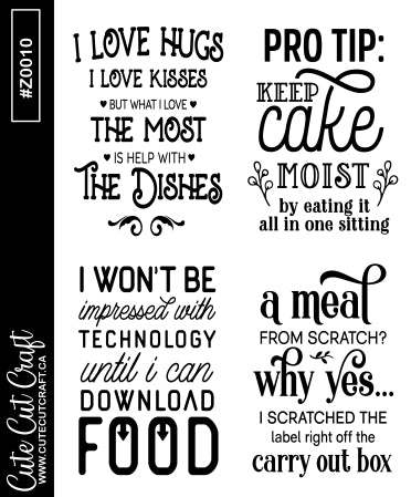 Cooking 1 || Quote Sheet