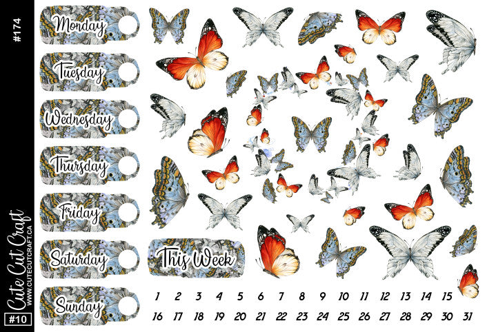 Butterfly #174 || Date Covers & Deco