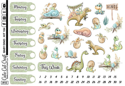 Baby Dino #184 || Date Covers & Deco