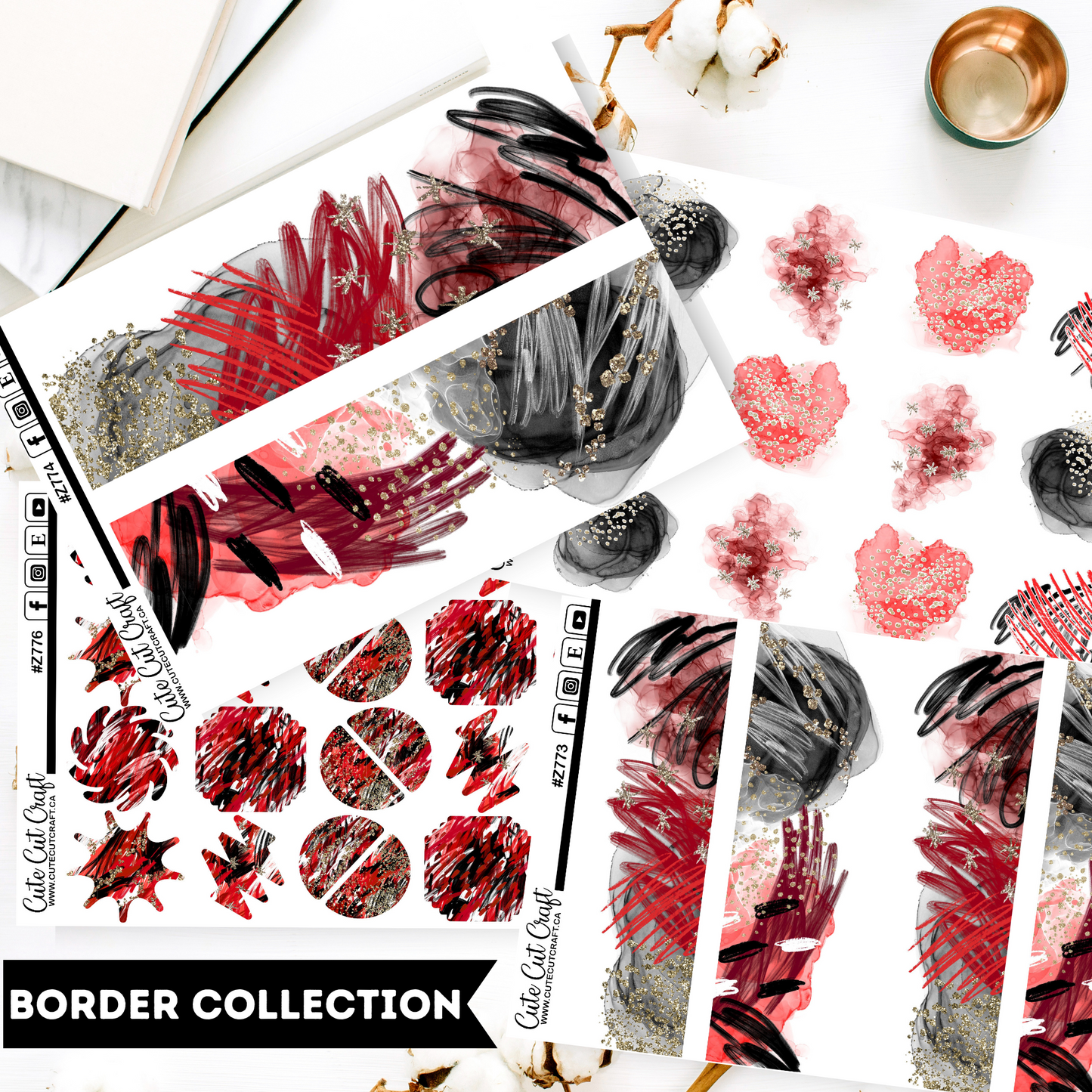 Red & Black || Border Collection