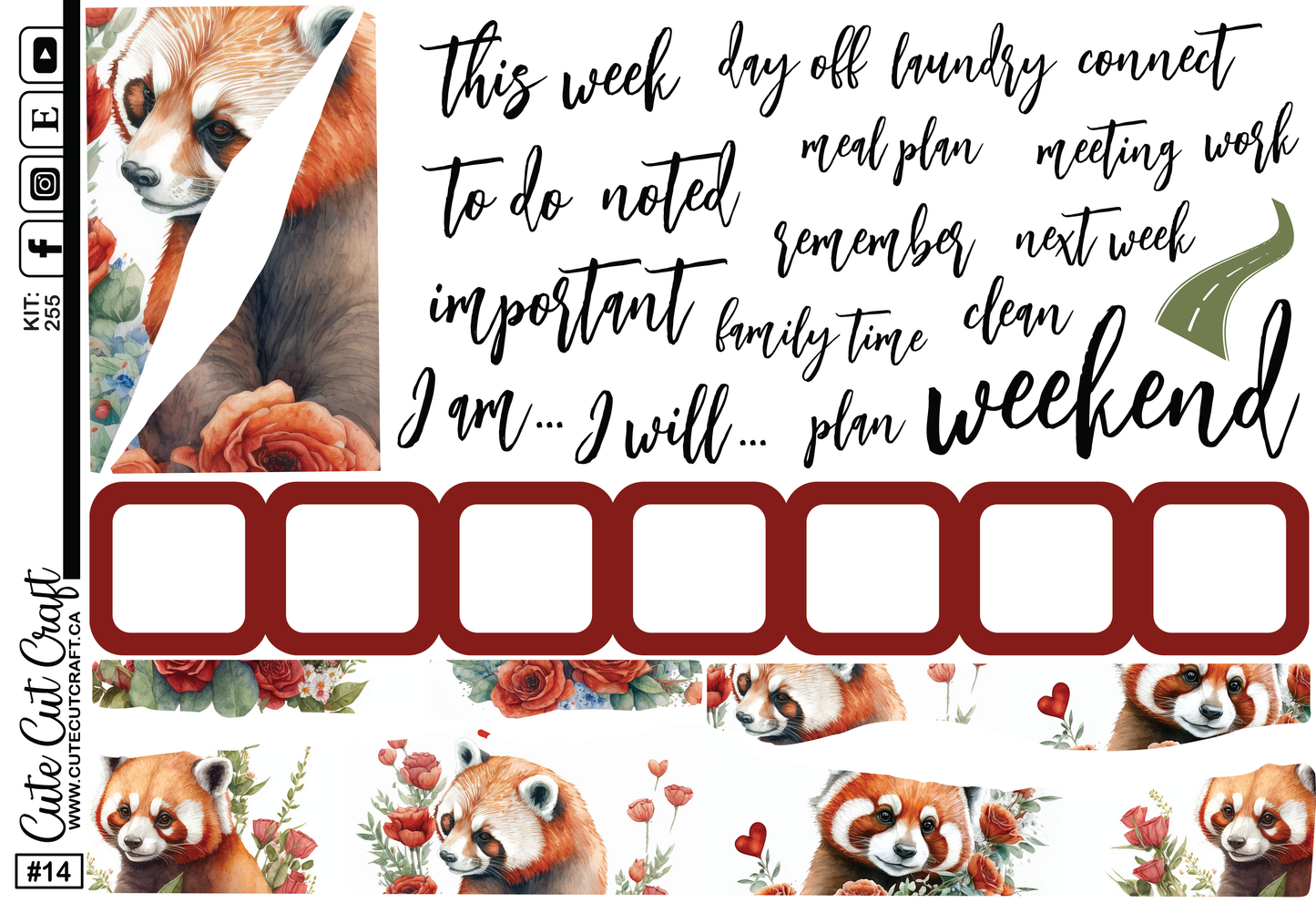 Panda Love #255 || Journaling Sheets