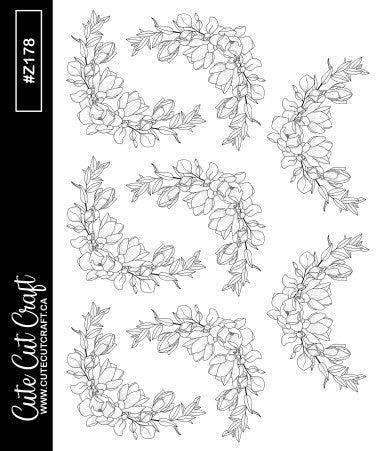 Foiled Floral 5 || Deco Sheet