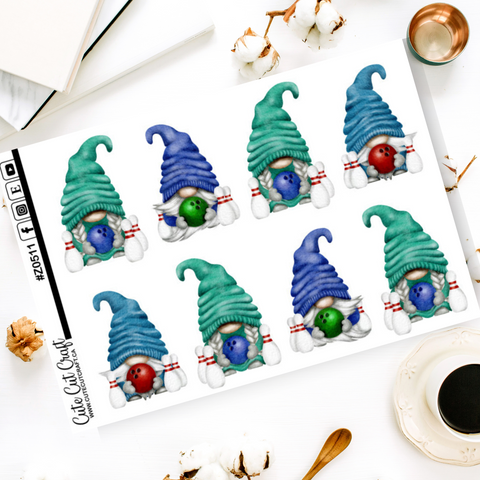 XL Bowling Gnomes || Deco Sheet