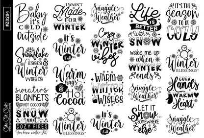 Winter Quotes || Deco Sheet