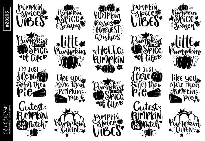 Pumpkin Quotes || Deco Sheet