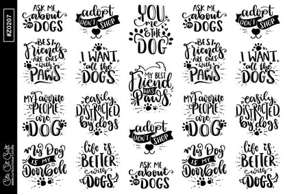 Dog Quotes || Deco Sheet