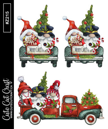 Christmas Truck Gnomes