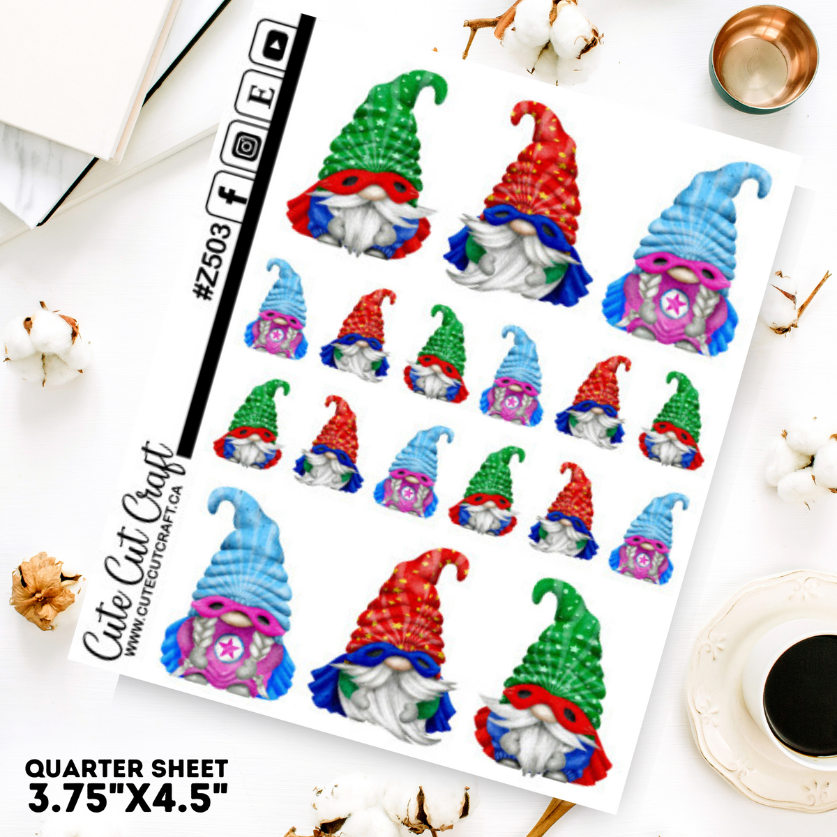 Superhero Gnomes || Deco Sheet