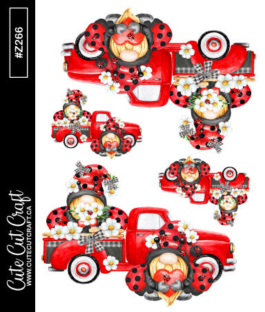 Ladybug Truck Gnomes