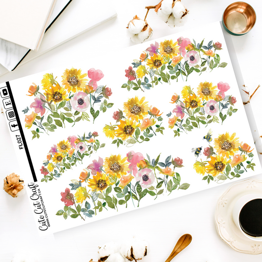 Sunflower Florals || Decorative Sheet