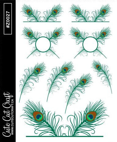Peacock Feathers || Deco Sheet