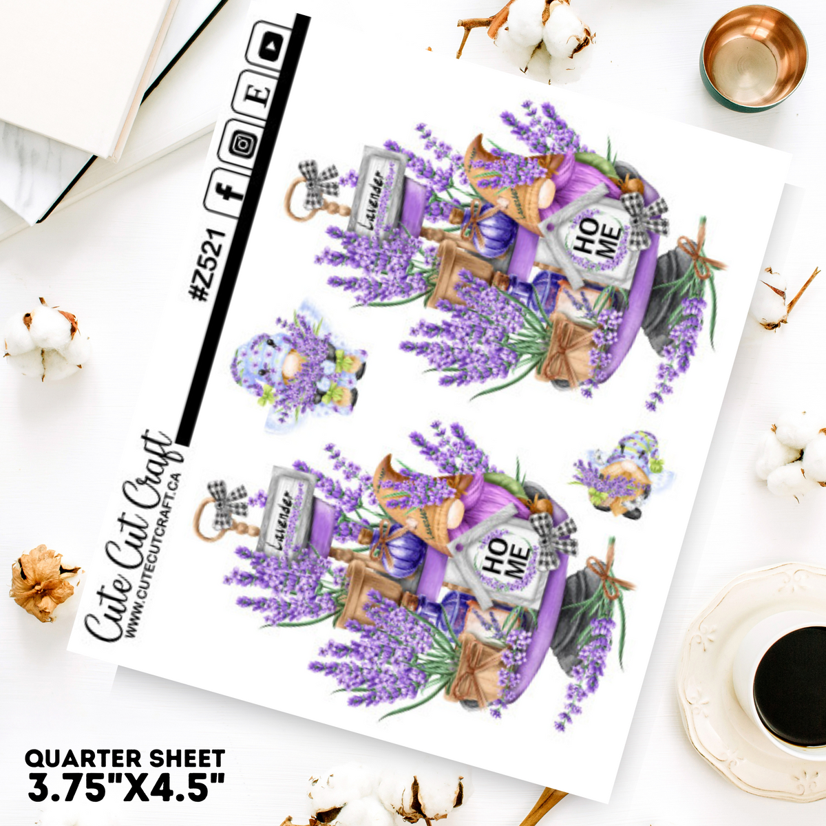 Lavender Tiered Tray Gnomes