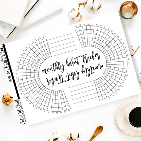 Monthly Half Moon Tracker || Bullet Journal