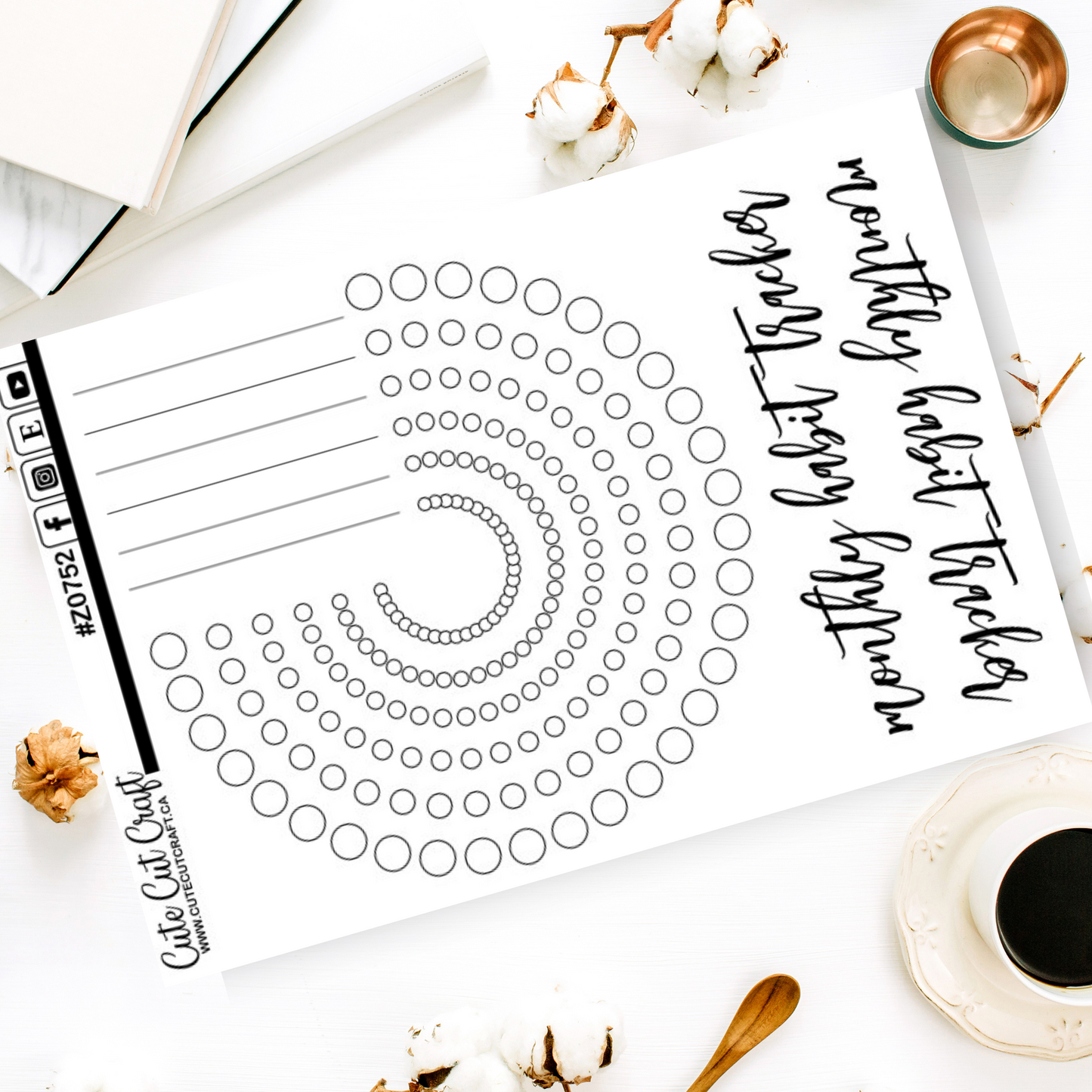 Monthly Circle Tracker || Bullet Journal