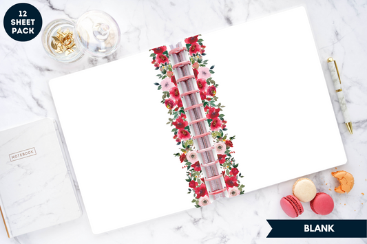 Floral Red Blank || Filler Paper