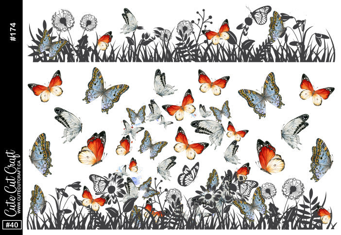 Butterfly #174 || XL Deco Sheet