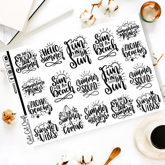 Summer Quotes || Deco Sheet