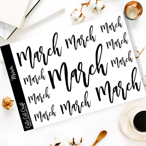 March Spring Script March || Month Scripts – Cute Cut Craft