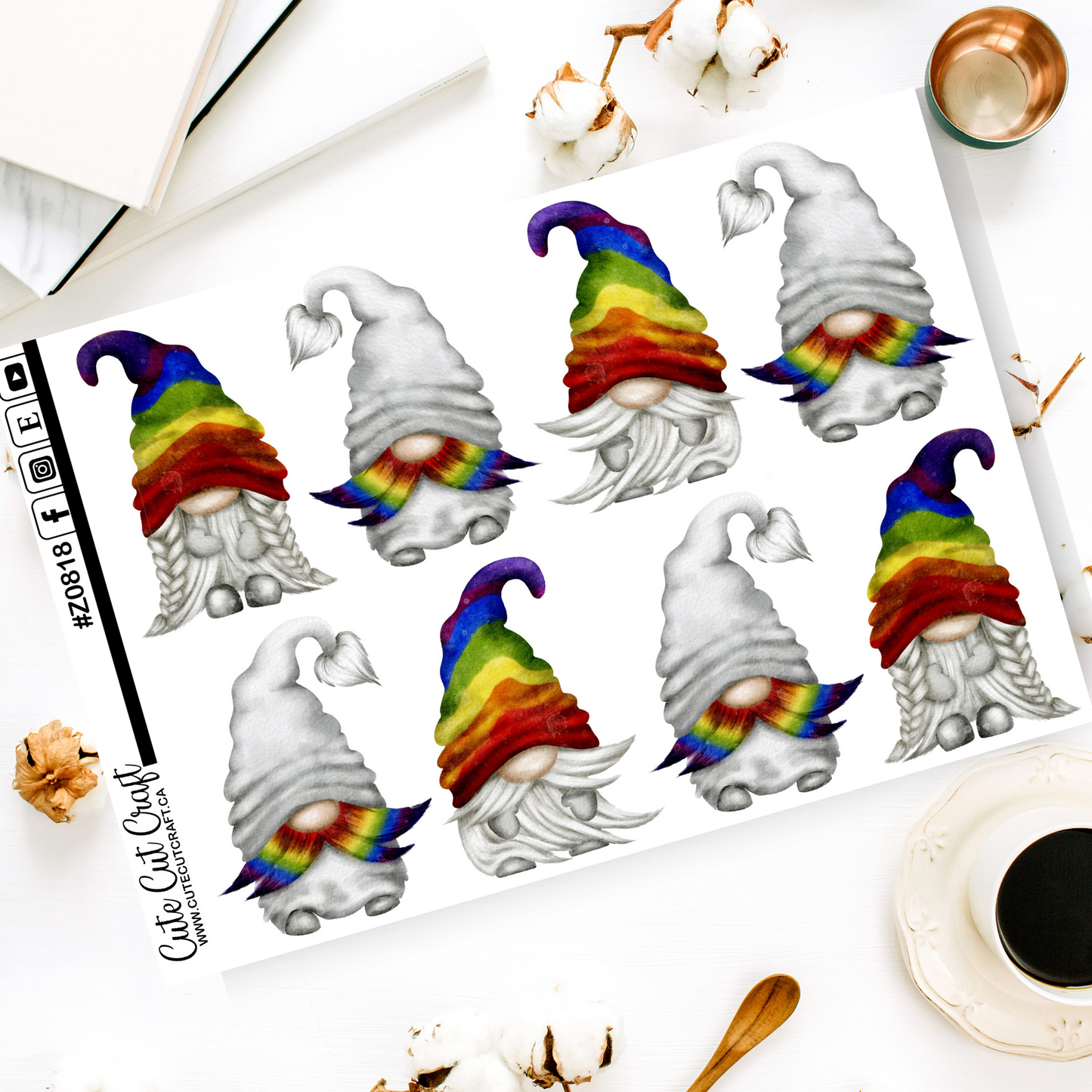 XL Stripe Rainbow Gnomes