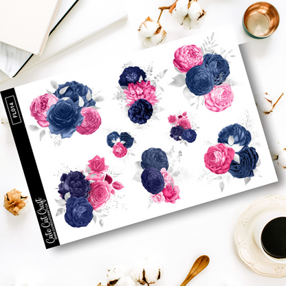 Winter Florals || Decorative Foiled Sheet