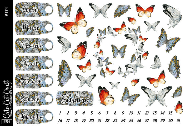 Butterfly #174 || Date Covers & Deco