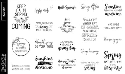 Spring || Quote Sheet