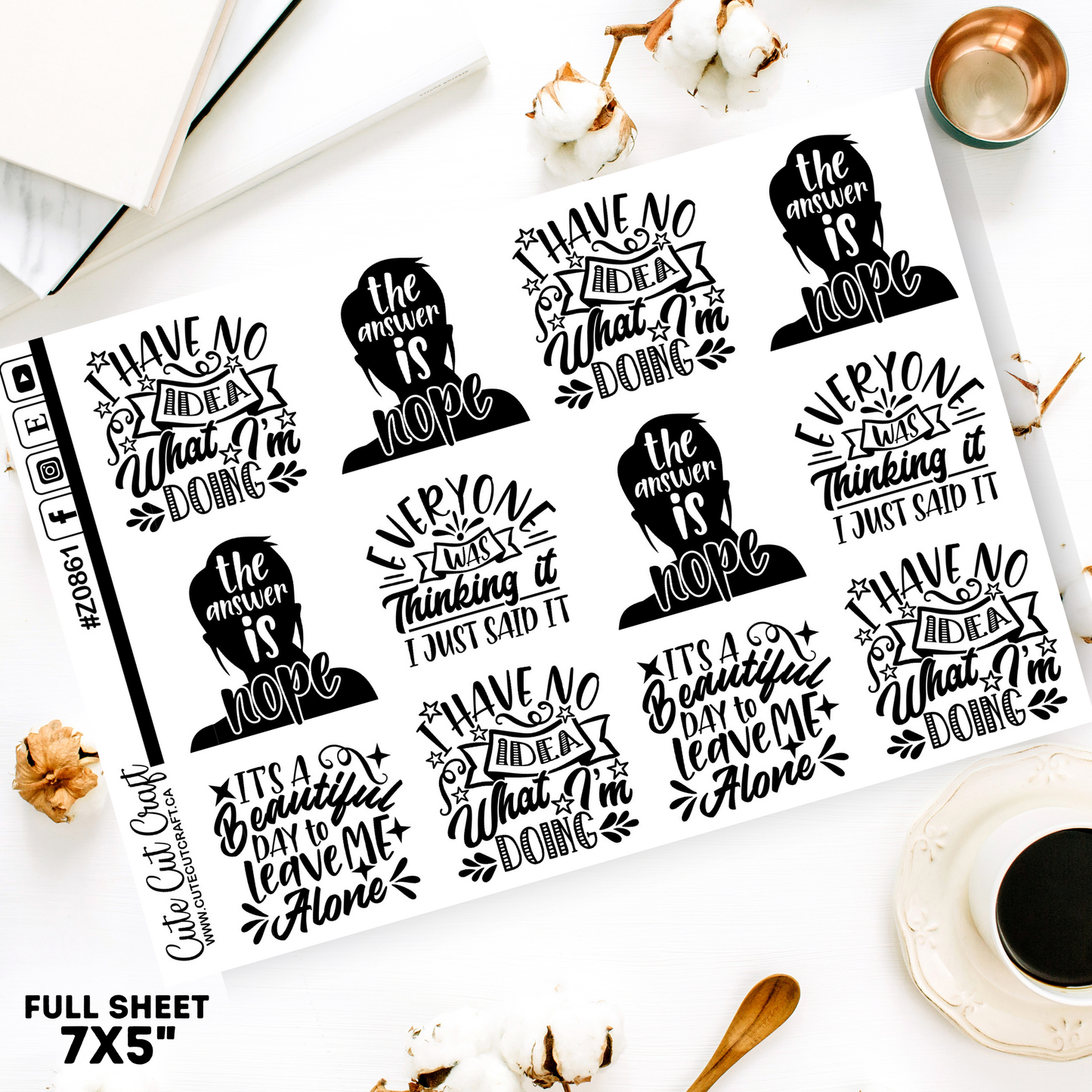 Nope Quotes || Deco Sheet