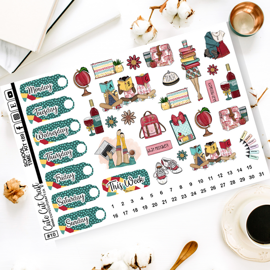 School Time #185 || Date Covers & Deco